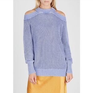 Free People Half Moon Bay Cutout Shoulder Pullover Sweater size Small